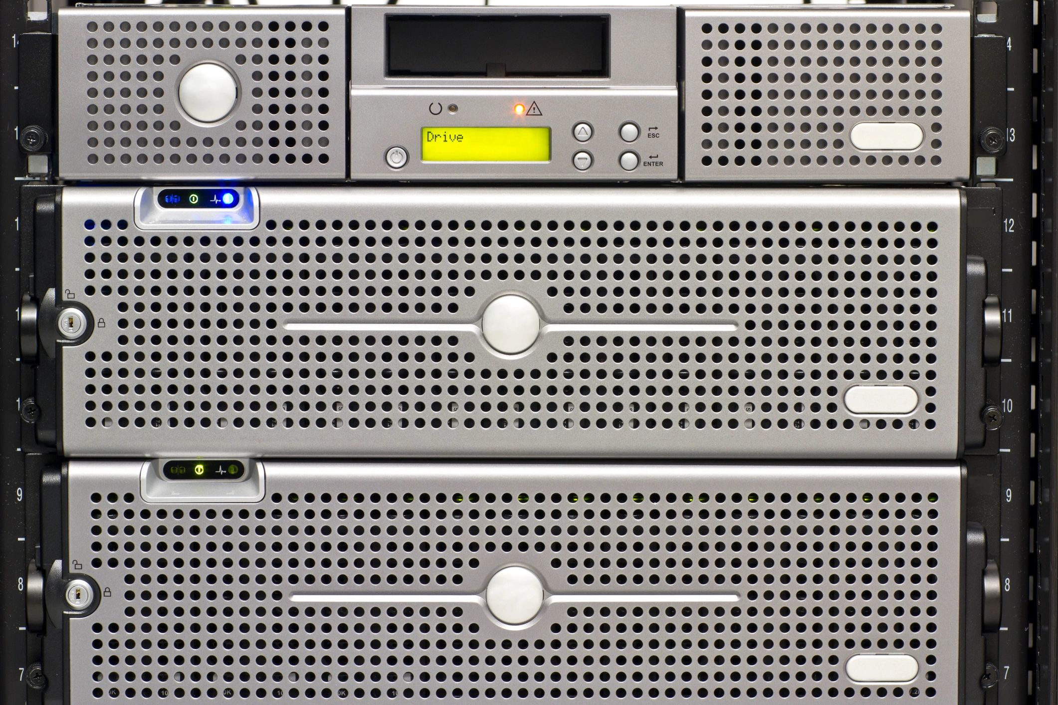 Backup robot and storage array representing enterprise backup and storage