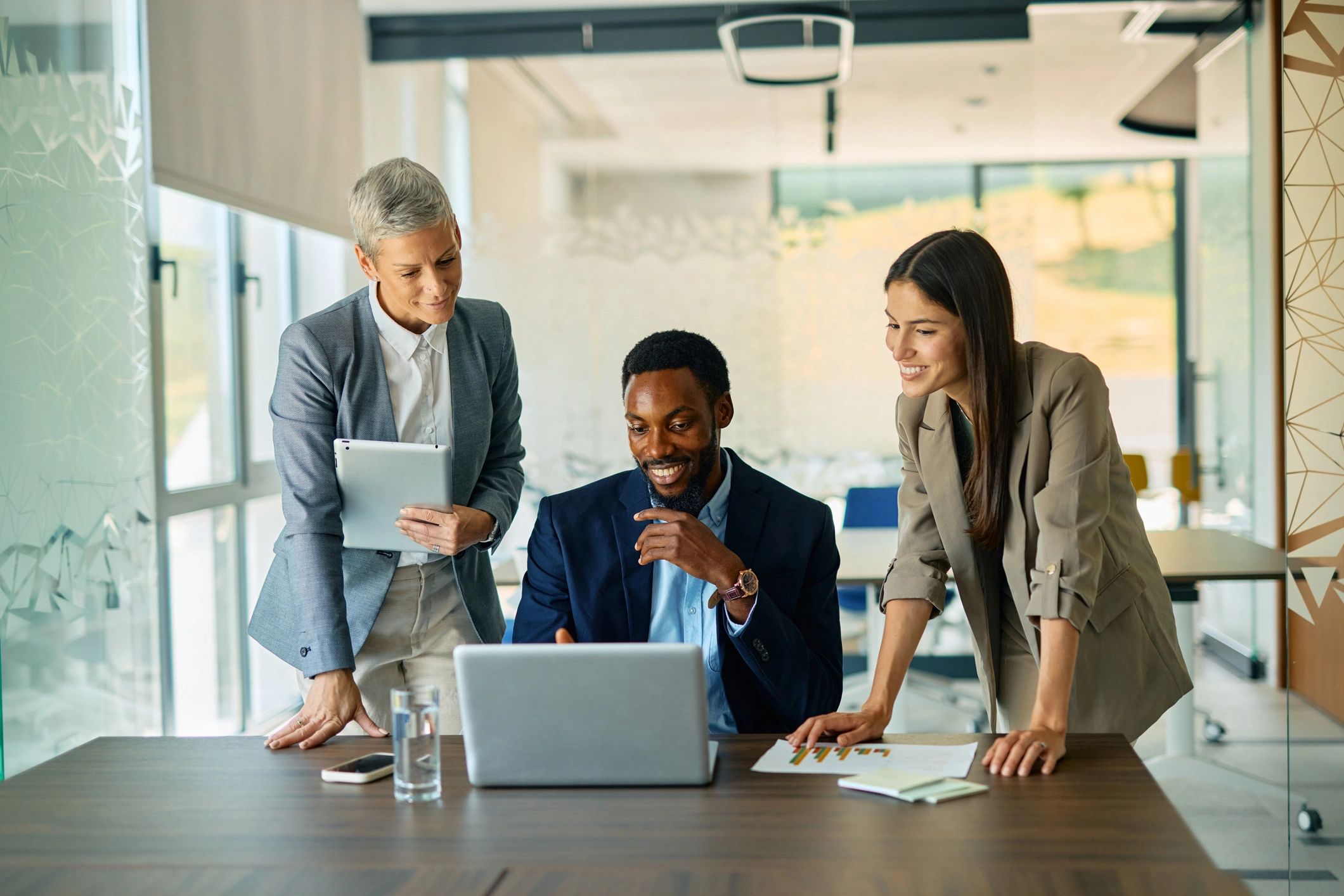 Business team collaborating on enterprise IT procurement planning